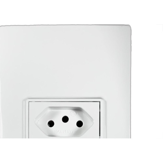 Kit C/4 - Conjunto Ilumi Vivaz Branco Com Placa 1 Tomada ...