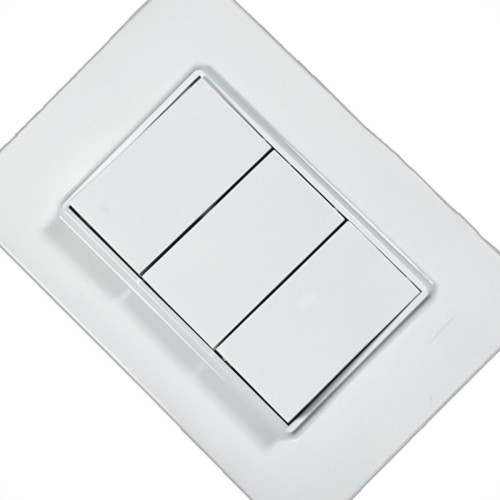 Kit C/4 - Conjunto Ilumi Vivaz Branco Com Placa 3 Simples... Kit C/4 - Conjunto Ilumi Vivaz Branco Com Placa 3 Simples...