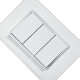 Kit C/4 - Conjunto Ilumi Vivaz Branco Com Placa 3 Simples... Kit C/4 - Conjunto Ilumi Vivaz Branco Com Placa 3 Simples...