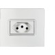 Conjunto Ilumi Vivaz Branco Com Placa 1 Simples + Tomada 10A. - 78200