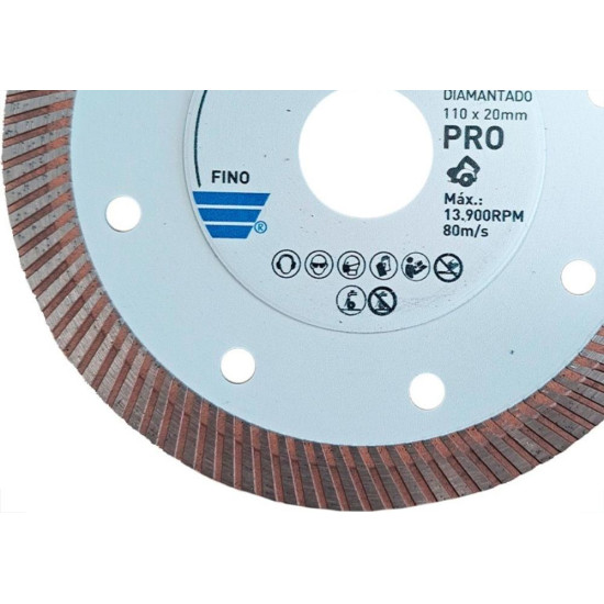 Disco Diamantado Norton Pro Porcelanato E Ceramica Fino 110X20Mm