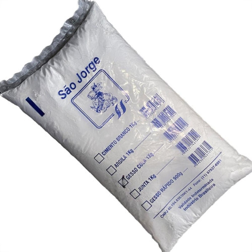Gesso Cola Sao Jorge 1Kg - Kit C/30 Quilos