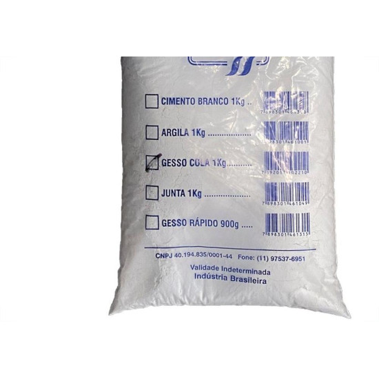 Gesso Cola Sao Jorge 1Kg - Kit C/30 Quilos