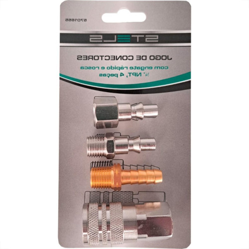 Engate Rapido Para Ar Stels Jogo Com 4 Pecas - 5701655 Engate Rapido Para Ar Stels Jogo Com 4 Pecas - 5701655