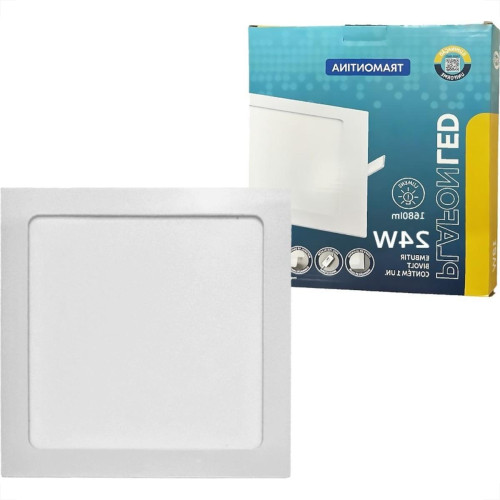 Plafon Led Embutir Tramontina Quadrado 24W. 1920Lm. 6500K. Bivolt Branco3