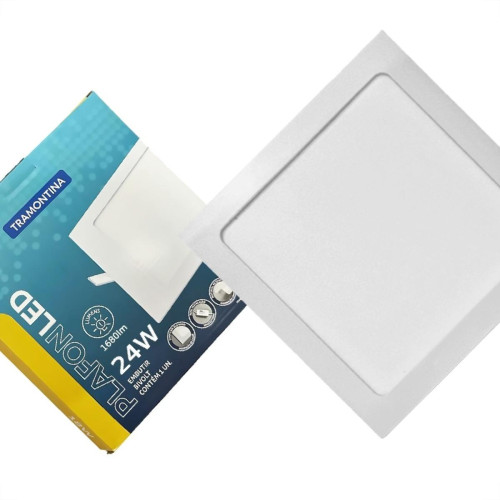 Plafon Led Embutir Tramontina Quadrado 24W. 1920Lm. 6500K. Bivolt Branco3