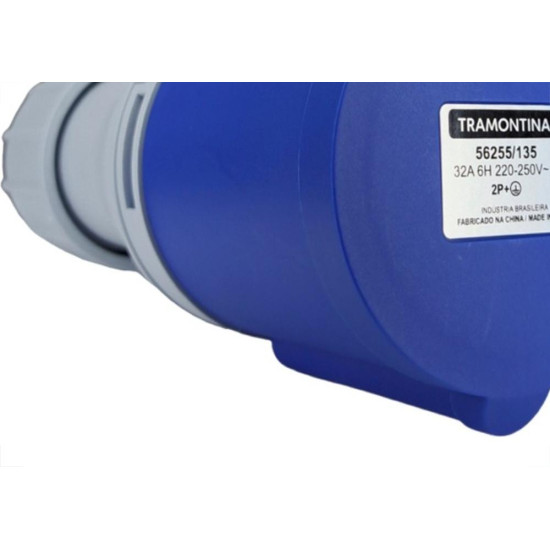Acoplamento Industrial Femea Tramontina 2 Polos+Terra 220V. A 250V. 32A. - 56255/135 Acoplamento Industrial Femea Tramontina 2 Polos+Terra 220V. A 250V. 32A. - 56255/135