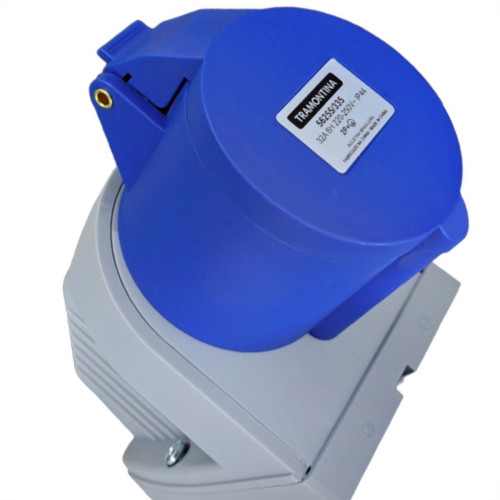 Tomada Industrial Sobrepor Tramontina 2 Polos+Terra 220V. A 250V. 32A - 56255/335 Tomada Industrial Sobrepor Tramontina 2 Polos+Terra 220V. A 250V. 32A - 56255/335