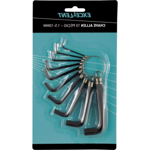 Chave Allen Jogo Excellent 1,5 A 10Mm Com 10 Pecas - 3Ln