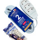 Extensao Naticon Paralela 2 Polos 0,75Mm Branca - 2M Extensao Naticon Paralela 2 Polos 0,75Mm Branca - 2M