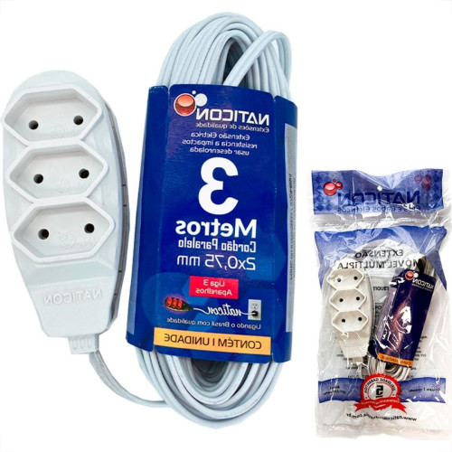 Extensao Naticon Paralela 2 Polos 0,75Mm Branca - 3M Extensao Naticon Paralela 2 Polos 0,75Mm Branca - 3M