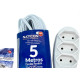 Extensao Naticon Paralela 2 Polos 0,75Mm Branca - 5M Extensao Naticon Paralela 2 Polos 0,75Mm Branca - 5M