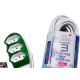 Extensao Naticon Pp 2 Polos + Terra 0,75Mm Branca - 3M Extensao Naticon Pp 2 Polos + Terra 0,75Mm Branca - 3M