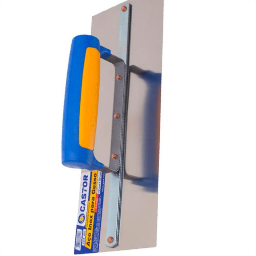 Desempenadeira Aco Inox Castor Lisa 12 X 30Cm Para Gesso - 222