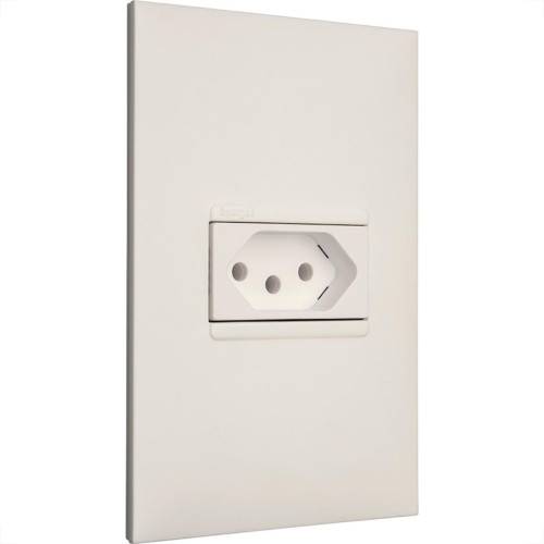 Conjunto Pial Plus+ Branco Com Placa 1 Tomada 10A. - 615080Bc Conjunto Pial Plus+ Branco Com Placa 1 Tomada 10A. - 615080Bc