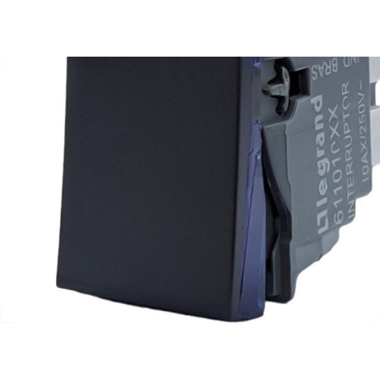 Modulo Pial Plus+ 1 Simples 10A. Borne Automatico Preto 611010Pt Modulo Pial Plus+ 1 Simples 10A. Borne Automatico Preto 611010Pt