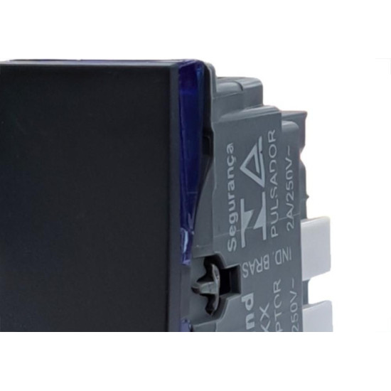 Modulo Pial Plus+ 1 Simples 10A. Borne Automatico Preto 611010Pt Modulo Pial Plus+ 1 Simples 10A. Borne Automatico Preto 611010Pt