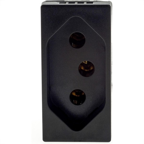 Modulo Pial Plus+ 1 Tomada 20A. Borne Automatico Preto - 615060Pt Modulo Pial Plus+ 1 Tomada 20A. Borne Automatico Preto - 615060Pt