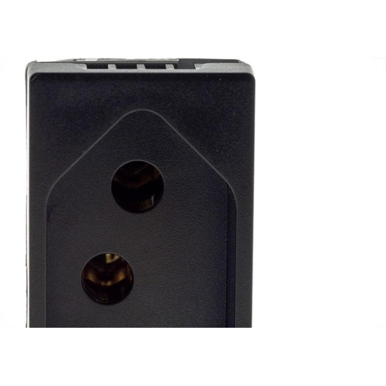 Modulo Pial Plus+ 1 Tomada 20A. Borne Automatico Preto - 615060Pt Modulo Pial Plus+ 1 Tomada 20A. Borne Automatico Preto - 615060Pt