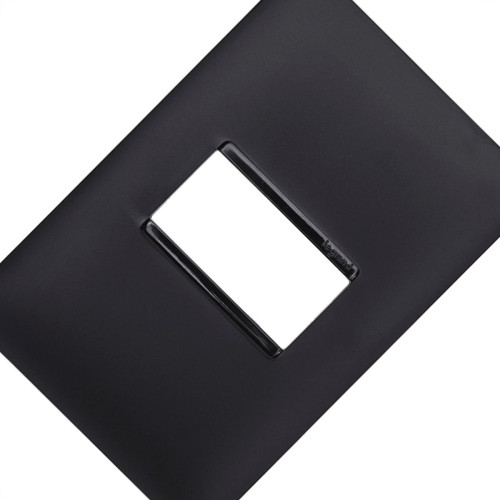Placa Pial Plus+ Preta 4X2 - 1 Modulo Horizontal - 618501Pt Placa Pial Plus+ Preta 4X2 - 1 Modulo Horizontal - 618501Pt