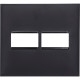 Placa Pial Plus+ Preta 4X4 - 1 Modulo + 1 Modulo Horizontal Placa Pial Plus+ Preta 4X4 - 1 Modulo + 1 Modulo Horizontal