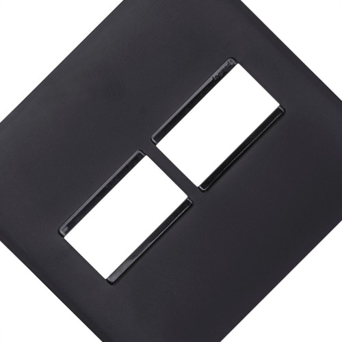 Placa Pial Plus+ Preta 4X4 - 1 Modulo + 1 Modulo Horizontal Placa Pial Plus+ Preta 4X4 - 1 Modulo + 1 Modulo Horizontal