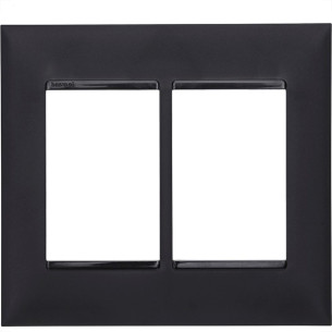 Placa Pial Plus+ Preta 4X4 - 3 Modulos + 3 Modulos Horizontais