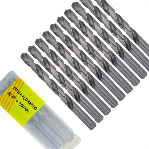 Broca Aco Rapido Thompson 7,0Mm-9/32'' - 1332 - Kit C/10 Pecas Broca Aco Rapido Thompson 7,0Mm-9/32'' - 1332 - Kit C/10 Pecas