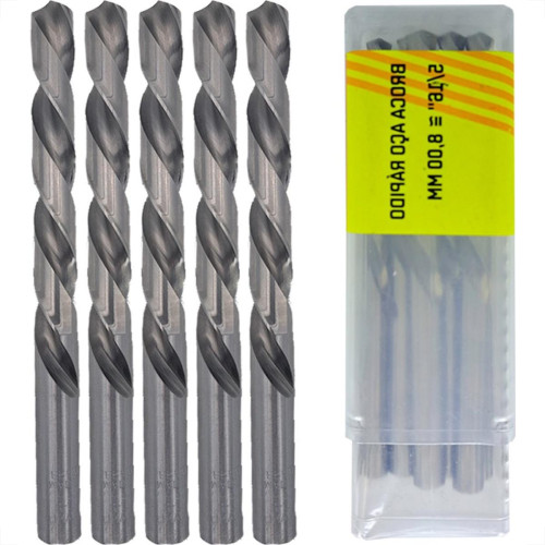 Broca Aco Rapido Thompson 8,0Mm-5/16'' - 1334 - Kit C/5 Pecas Broca Aco Rapido Thompson 8,0Mm-5/16'' - 1334 - Kit C/5 Pecas