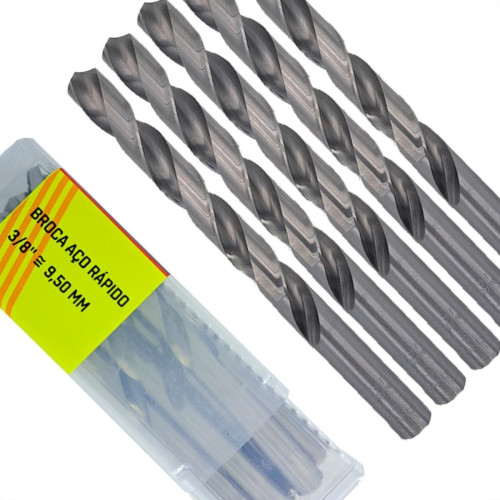 Broca Aco Rapido Thompson 9,5Mm-3/8'' - 1337 - Kit C/5 Pecas Broca Aco Rapido Thompson 9,5Mm-3/8'' - 1337 - Kit C/5 Pecas