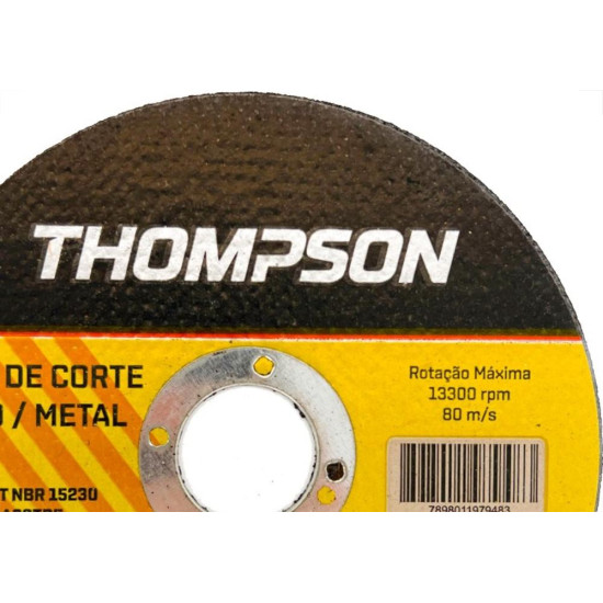 Disco Corte Ferro Thompson 4.1/2''X5/128''X7/8'' - Fino 1,0Mm - 1660 - Kit C/10 Pecas Disco Corte Ferro Thompson 4.1/2''X5/128''X7/8'' - Fino 1,0Mm - 1660 - Kit C/10 Pecas
