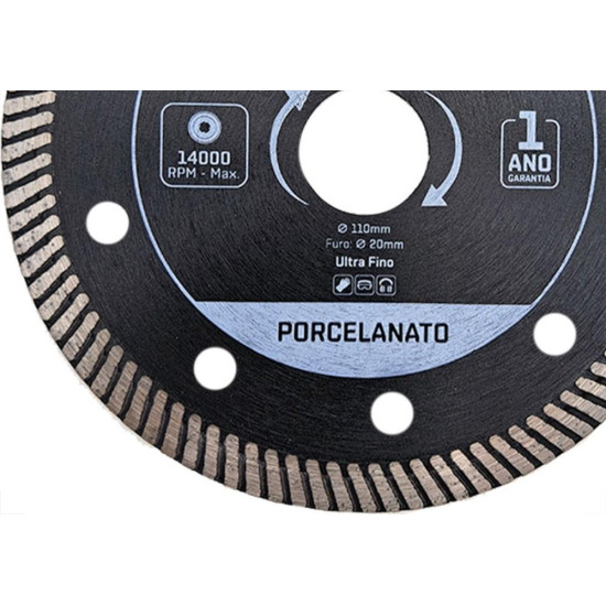 Disco Diamantado Thompson Turbo Porcelanato 110Mm X 20Mm - 1758