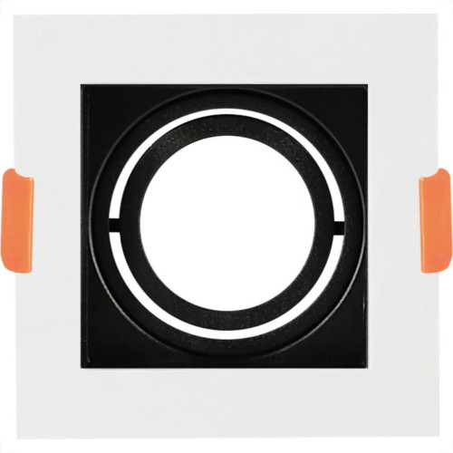 Spot Para Lampada Dicroica Black+Decker Decor Quadrado Mr16 Branco Com Preto - Bds3-0007 Spot Para Lampada Dicroica Black+Decker Decor Quadrado Mr16 Branco Com Preto - Bds3-0007