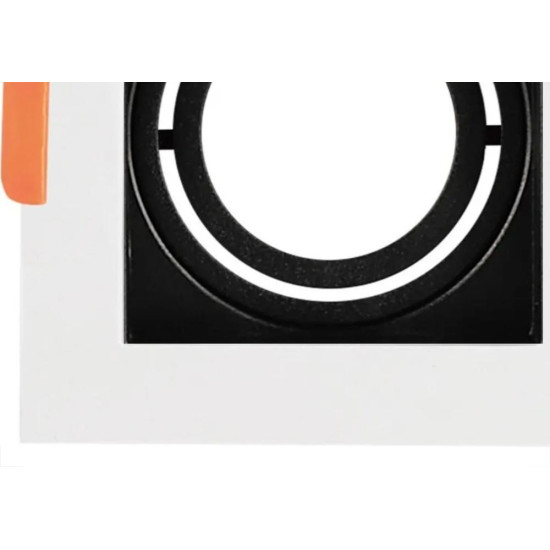 Spot Para Lampada Dicroica Black+Decker Decor Quadrado Mr16 Branco Com Preto - Bds3-0007 Spot Para Lampada Dicroica Black+Decker Decor Quadrado Mr16 Branco Com Preto - Bds3-0007