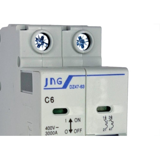 Disjuntor Jng ''Din'' Bipolar 12086 - 6A. C Disjuntor Jng ''Din'' Bipolar 12086 - 6A. C