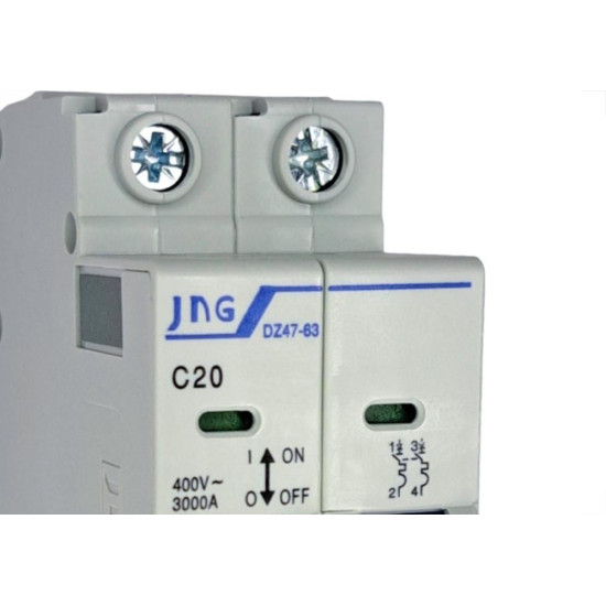 Disjuntor Jng ''Din'' Bipolar 12089 - 20A. C Disjuntor Jng ''Din'' Bipolar 12089 - 20A. C