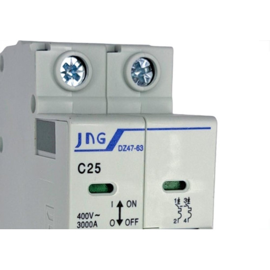 Disjuntor Jng ''Din'' Bipolar 12090 - 25A. C Disjuntor Jng ''Din'' Bipolar 12090 - 25A. C