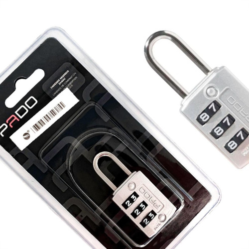 Cadeado Para Mala Pado 3 Segredos Zamac 25Mm Prata - 52021864 Cadeado Para Mala Pado 3 Segredos Zamac 25Mm Prata - 52021864