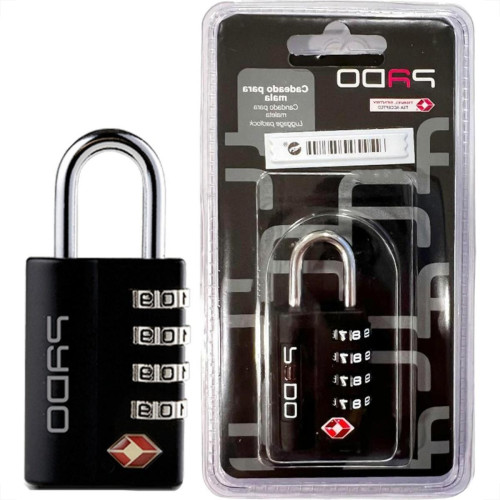 Cadeado Para Mala Pado Tsa007 Executive 4 Segredos Preto - 52018282 Cadeado Para Mala Pado Tsa007 Executive 4 Segredos Preto - 52018282