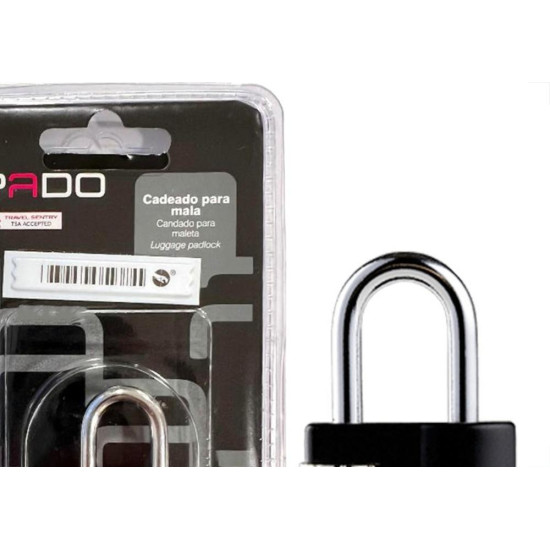 Cadeado Para Mala Pado Tsa007 Executive 4 Segredos Preto - 52018282 Cadeado Para Mala Pado Tsa007 Executive 4 Segredos Preto - 52018282