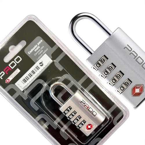 Cadeado Para Mala Pado Tsa007 Executive 4 Segredos Prata - 52018283 Cadeado Para Mala Pado Tsa007 Executive 4 Segredos Prata - 52018283