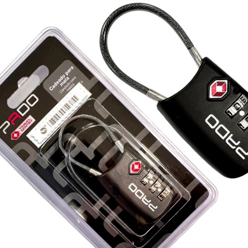 Cadeado Para Mala Pado Tsa007 Personal 3 Segredos Preto - 52018284 Cadeado Para Mala Pado Tsa007 Personal 3 Segredos Preto - 52018284