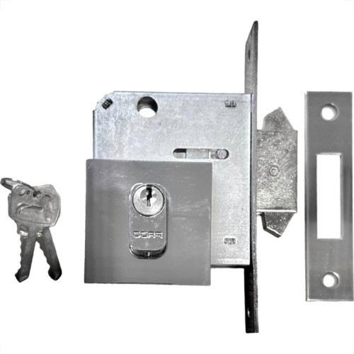 Fechadura Pado Externa Para Porta Correr Lingueta Dupla Cromada Fechadura Pado Externa Para Porta Correr Lingueta Dupla Cromada