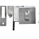 Fechadura Pado Externa Para Porta Correr Lingueta Dupla Cromada Fechadura Pado Externa Para Porta Correr Lingueta Dupla Cromada