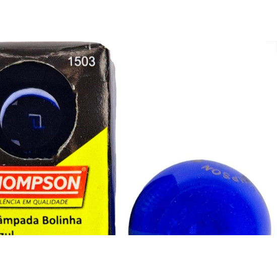 Lampada Bolinha Thompson 7Wx127V Azul - Kit C/10 Pecas Lampada Bolinha Thompson 7Wx127V Azul - Kit C/10 Pecas