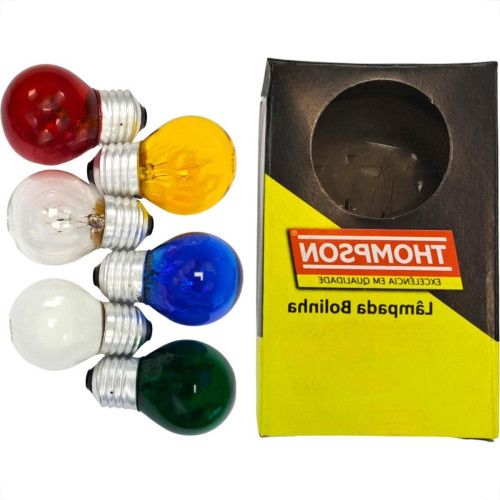 Lampada Bolinha Thompson 7Wx127V Sortida - Kit C/10 Pecas Lampada Bolinha Thompson 7Wx127V Sortida - Kit C/10 Pecas