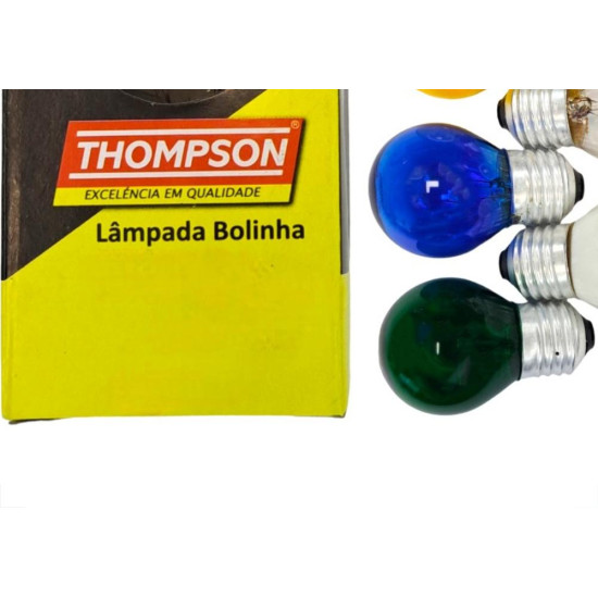 Lampada Bolinha Thompson 7Wx127V Sortida - Kit C/10 Pecas Lampada Bolinha Thompson 7Wx127V Sortida - Kit C/10 Pecas