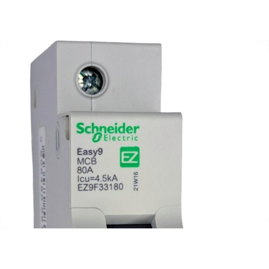 Disjuntor Schneider ''Din'' Unipolar 80A. C Disjuntor Schneider ''Din'' Unipolar 80A. C