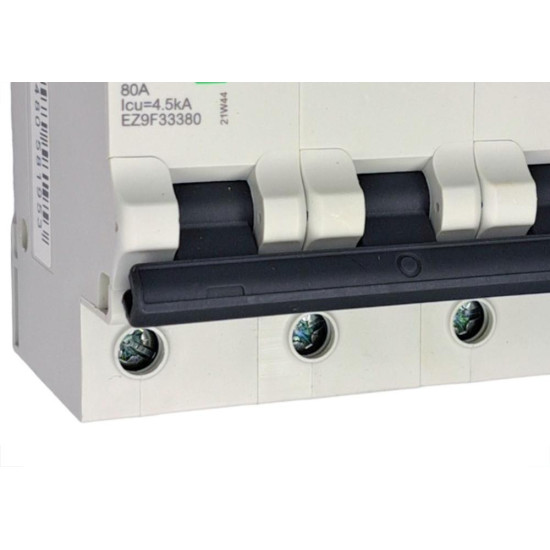 Disjuntor Schneider ''Din'' Tripolar 80A. C
