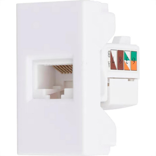 Modulo Steck Linha Stella Tomada Rj45 - Branco 868095 Modulo Steck Linha Stella Tomada Rj45 - Branco 868095
